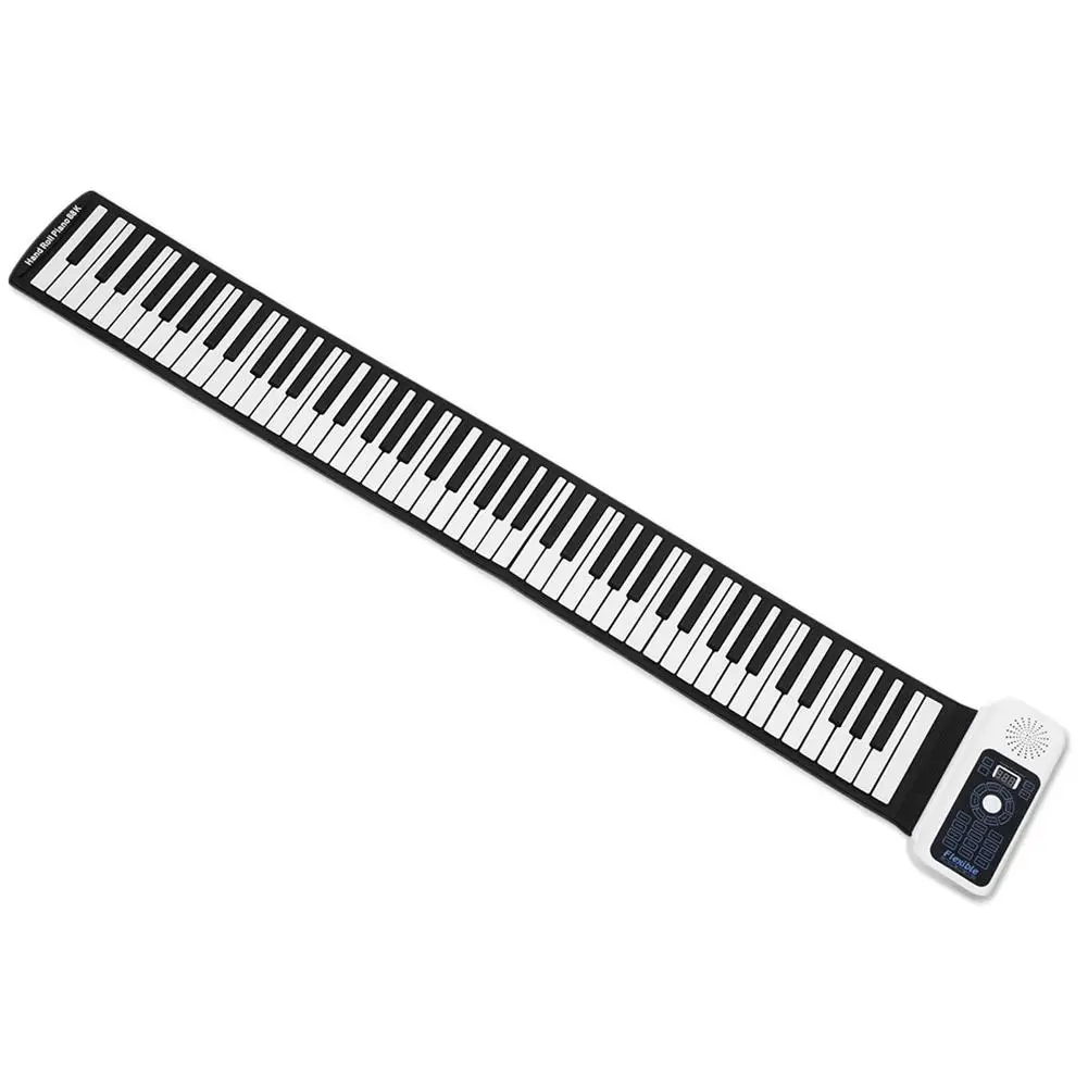 Portable 88 Keys Roll Up Piano Thicken Flexible Silicone Digital Electronic Keyboard Folding Roll Up Piano Musical Instrument