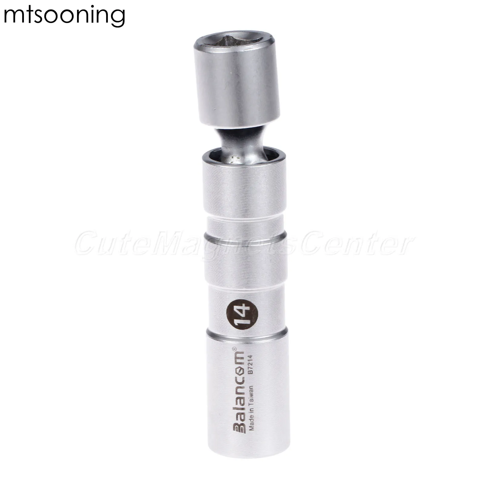 

mtsooning 14mm 9/16-inch Swivel Magnetic Thin Wall Universal Joint Spark Plug Socket Removal Tool 12pt 97L