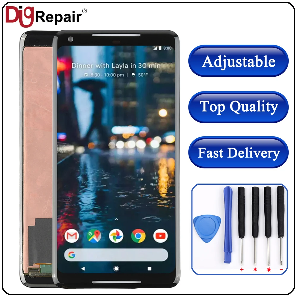 

AAA For Google Pixel 2 XL LCD Display Touch Screen For Pixel 2 xl LCD Digitizer Replacements Display For Pixel 2 XL Screen Black