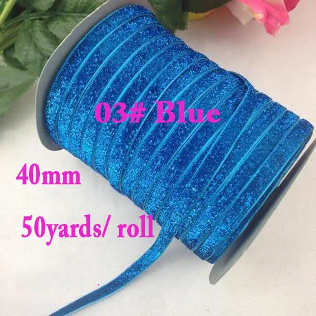 

Blue Glitter Metallic Velvet Ribbon Rope-DIY Jewelry Hair Accessories Wedding Party Sewing Webbing Gift Packing Cord Decoration