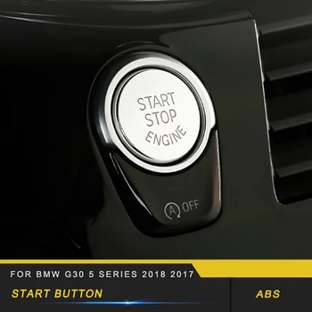 

Auto Car start button frame trim Sticker Cover Accessories For BMW G30 5 series 2018