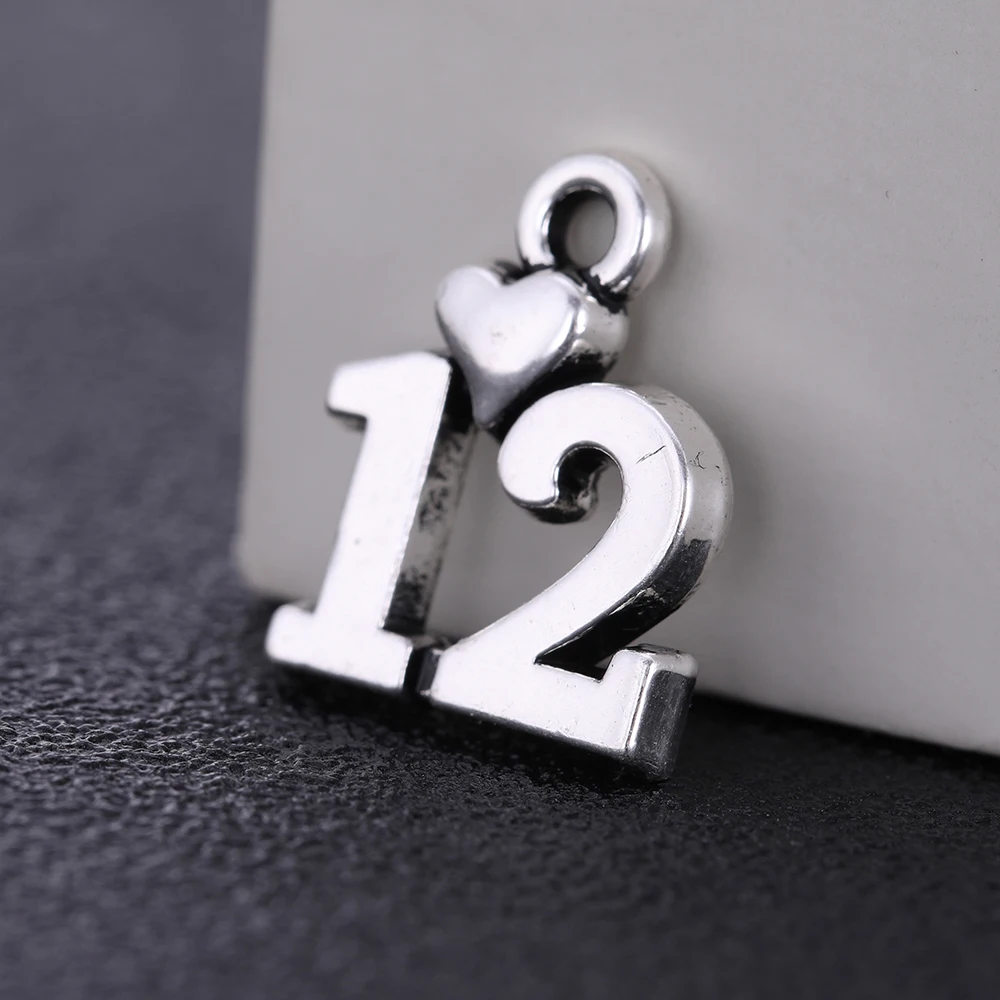 Skyrim 20 шт./лот серебряный цвет номер 10 11 12 день рождения Подвески аппликация ожерелье браслет кулон для изготовления ювелирных изделий