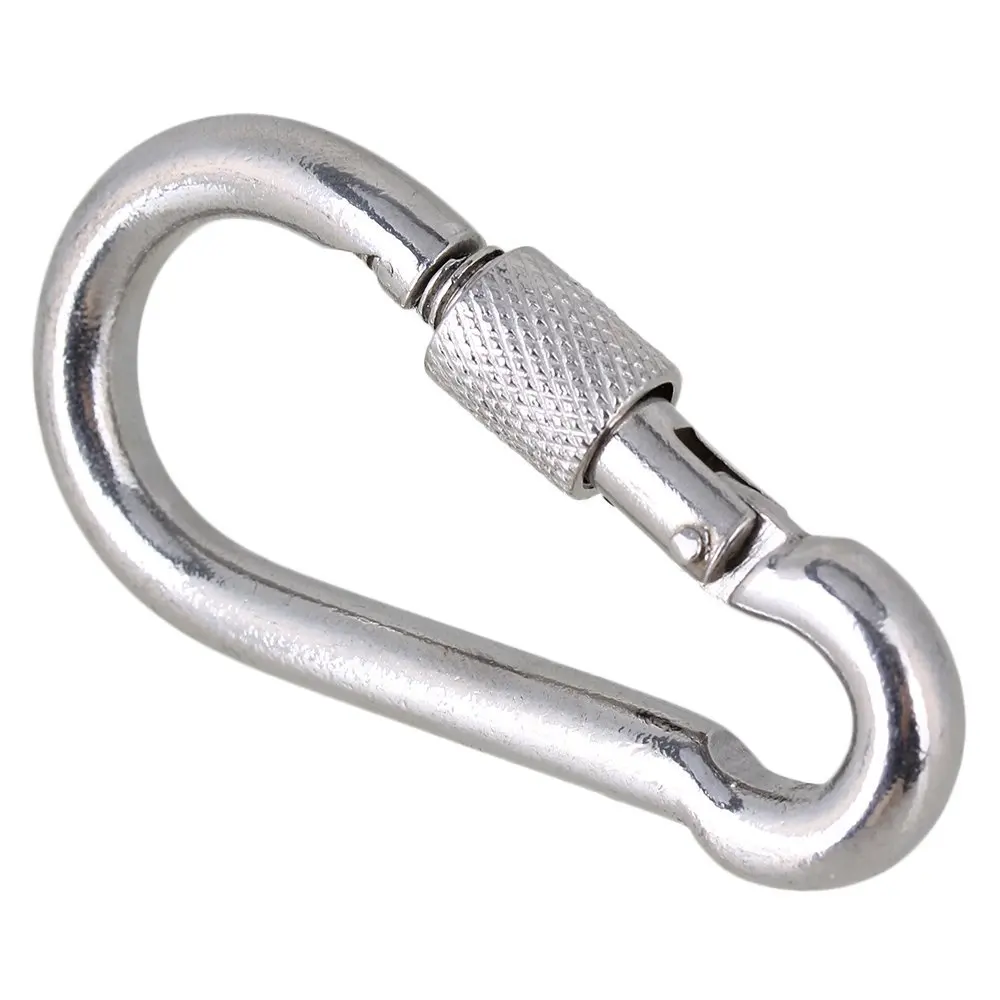 

Silver 304 Stainless Steel M7*70 Link Chain Screw Carabiner for Outdoor Activity