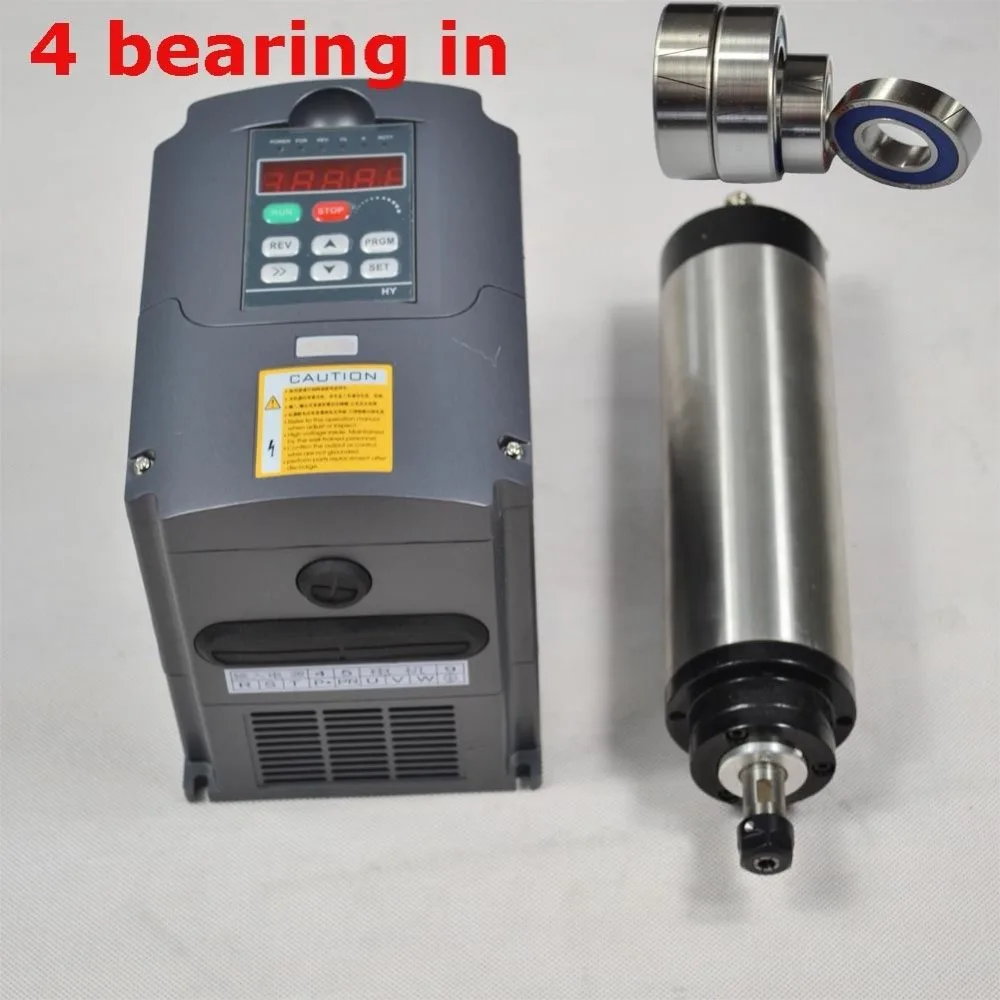 

CNC motor 1.5kw ER16 water cooled SPINDLE MOTOR for milling machine &matching variable frequency inverter motor speed controller