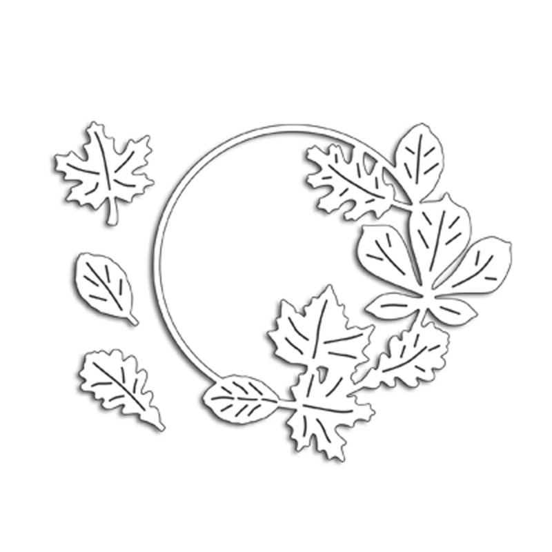 

Ufurty Craft Metal Cutting Dies Leaf Circle Cut Die Scrapbook Paper Craft Knife Mould Blade Punch Stencils Dies