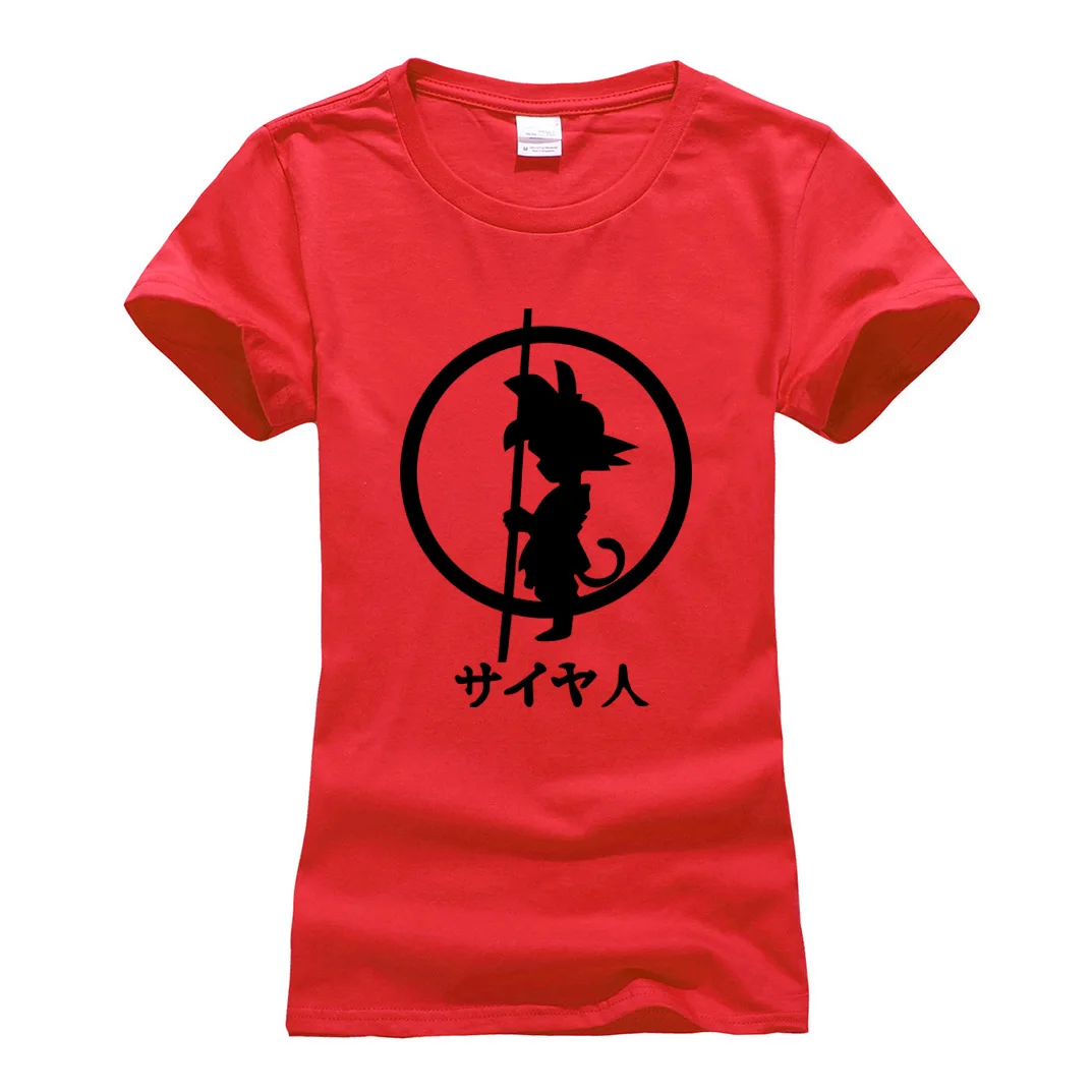 Футболка с короткими рукавами с рисунком «Супермен» Одежда Saiyan уличная одежда с японскими аниме-принтами футболки для женщин Dragon Ball Z футболка хипстерские повседневные топы femme