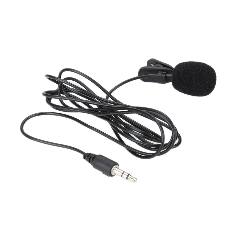 Portable External 3.5mm Hands-Free Mini Wired Collar Clip Lapel Lavalier Microphone for PC Laptop Lound Speaker headphones with mic