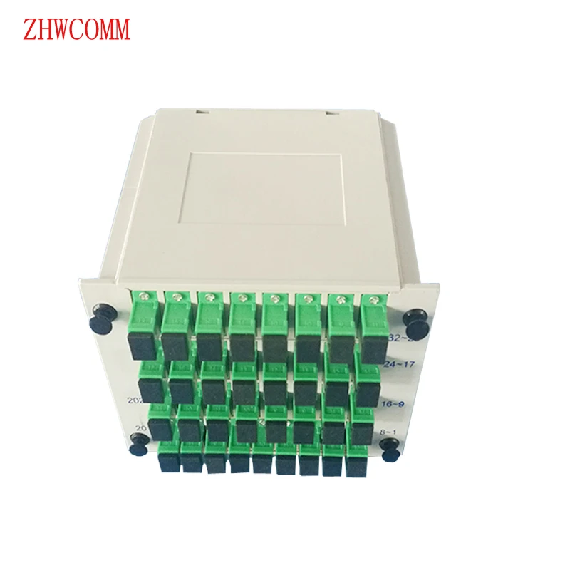 

ZHWCOMM SC APC PLC 1X32 Fiber Optical splitter FTTH PLC Splitter box