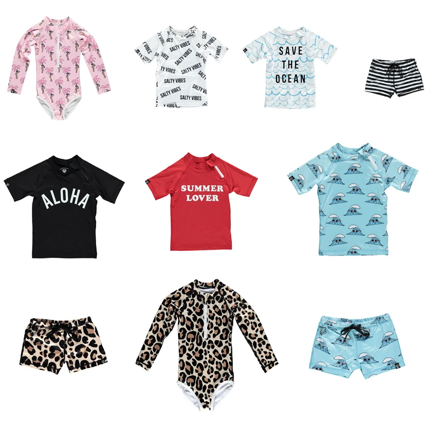 

Pre Sale Bandits Brand Baby Swimwear Leopard Coconut Tree One-piece Split Swimsuit for Kids Children Top Bathing Suit 80-140CM