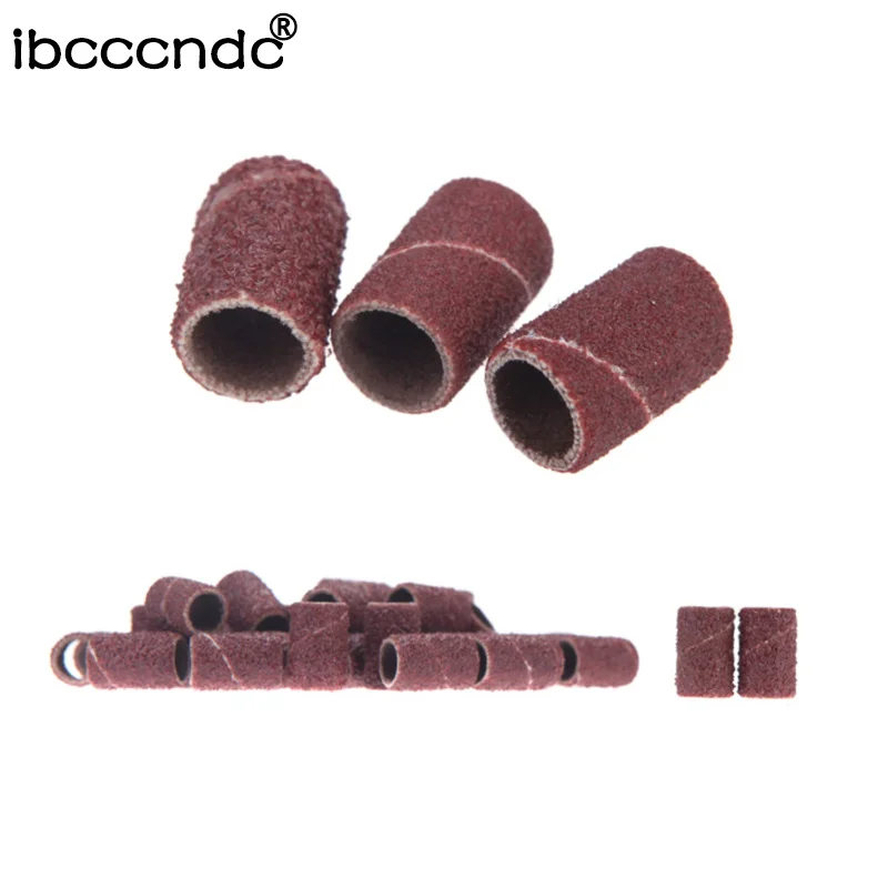

100 PCS/Pack 80#120#180# Options Nail Dedicated Sanding Ring Grinding Head Polisher Essential Supplies Sand Circle Manicure Tool
