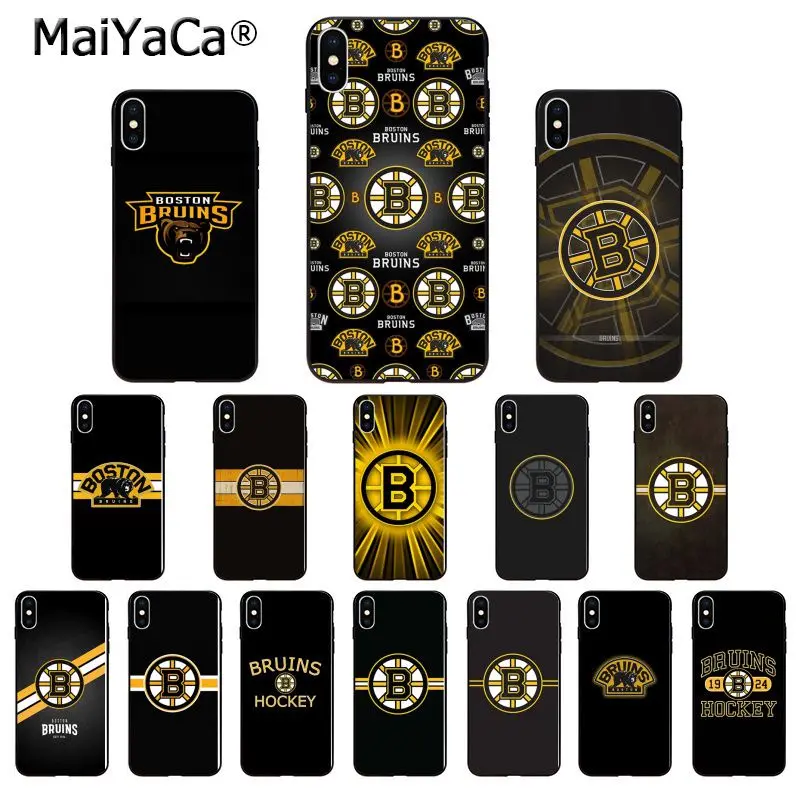 MaiYaCa Boston Bruins Силиконовый ТПУ мягкий черный чехол для телефона для iPhone 5 5Sx 6 7 7plus 8 8Plus X XS MAX XR