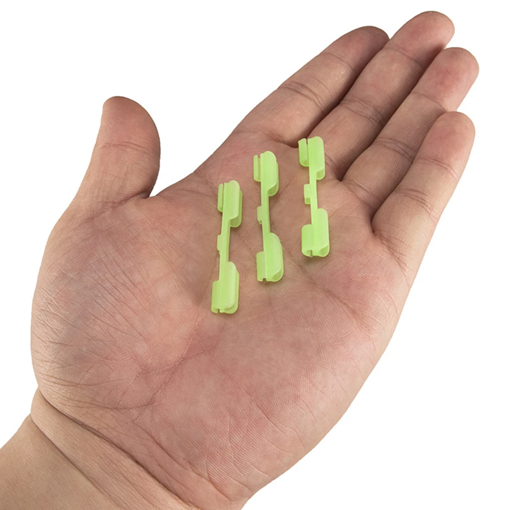 10pcs/pack Portable Chemical Fishing Clip Top Holder Lure Durable Fluorescent Tackle Accessory Practical Light Stick Rod Tip