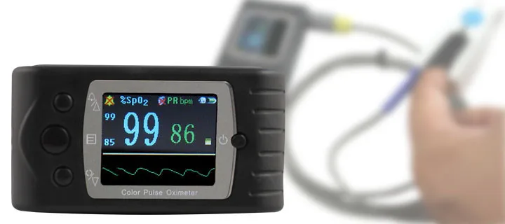 oximetro de pulso de dedo CMS60C Color Lcd Portable Handheld Digital Spo2 Monitor Pulse Oximeter + Software for Infant