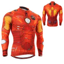 Утюг исправить технические Графический Для мужчин с длинным рукавом Велоспорт Джерси полезные 3 задних-карманы и Нескользящие силиконовые группа велосипед Велосипедный Спорт Костюмы