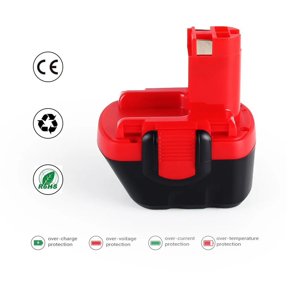 Newest RU US High Quality 12V 2000mAh Ni-CD Battery for Bosch GSR 12 VE-2, 2000mAH NI-CD BAT043 BAT045 BTA120 26073 35430
