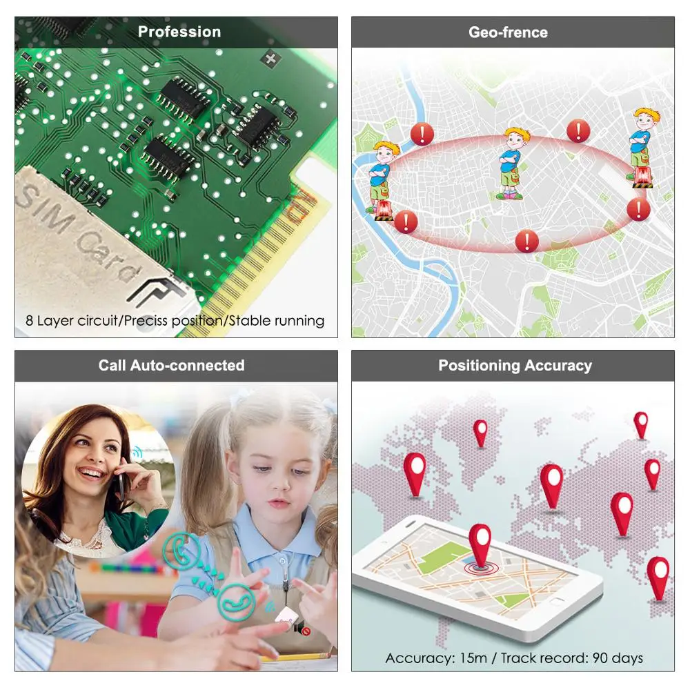 GPS трекер детский с сигнализацией SOS 12 дней дней|GPS-трекеры| |