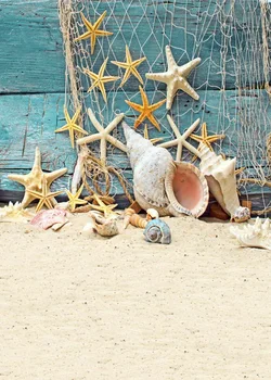 

Sea Beach Conch Starfish backdrops Vinyl cloth High quality Computer printed children photo studio background