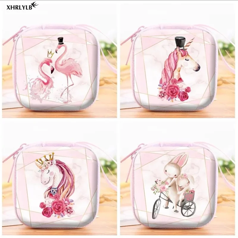 XHRLYLB 1pcFlamingo Единорог Кошелек для монет ребенка полная луна Подарочная коробка