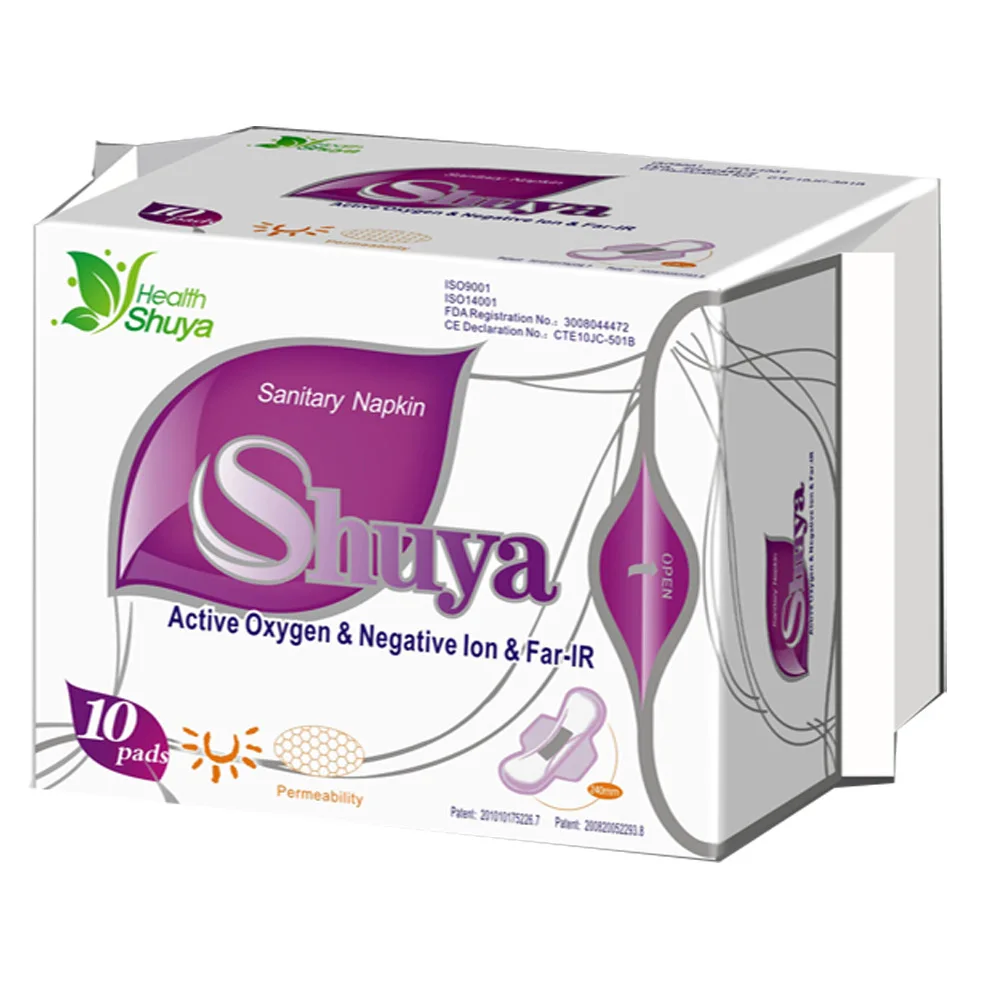 SHUYA Super Absorbency Sanitary Pads for Woman 240mm with Anion Strip