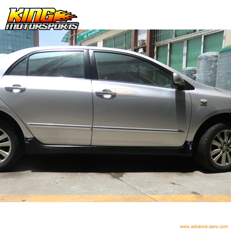 Подходит 09-13 TOYOTA COROLLA Седан 4DR OE Стиль сбоку юбки обвес черный PP