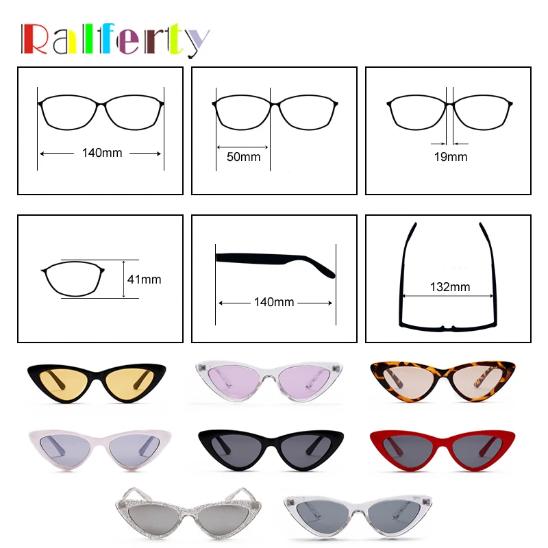 Beli Ralferty Mata Kucing Kaca Mata Hitam Wanita 2018 Vintage Sunglases UV400 Hitam Warna Retro CATEYE Lunette De Soleil Femme Oculos W18502