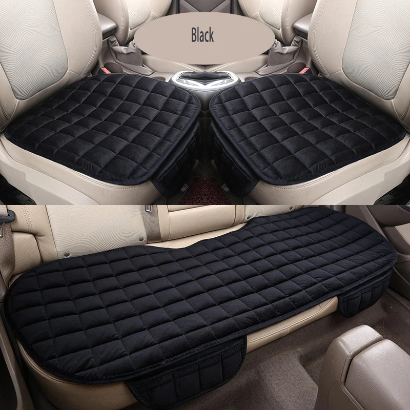 Warm Plush Fabric Car Seats Cushion Universal Full Automobiles Seat