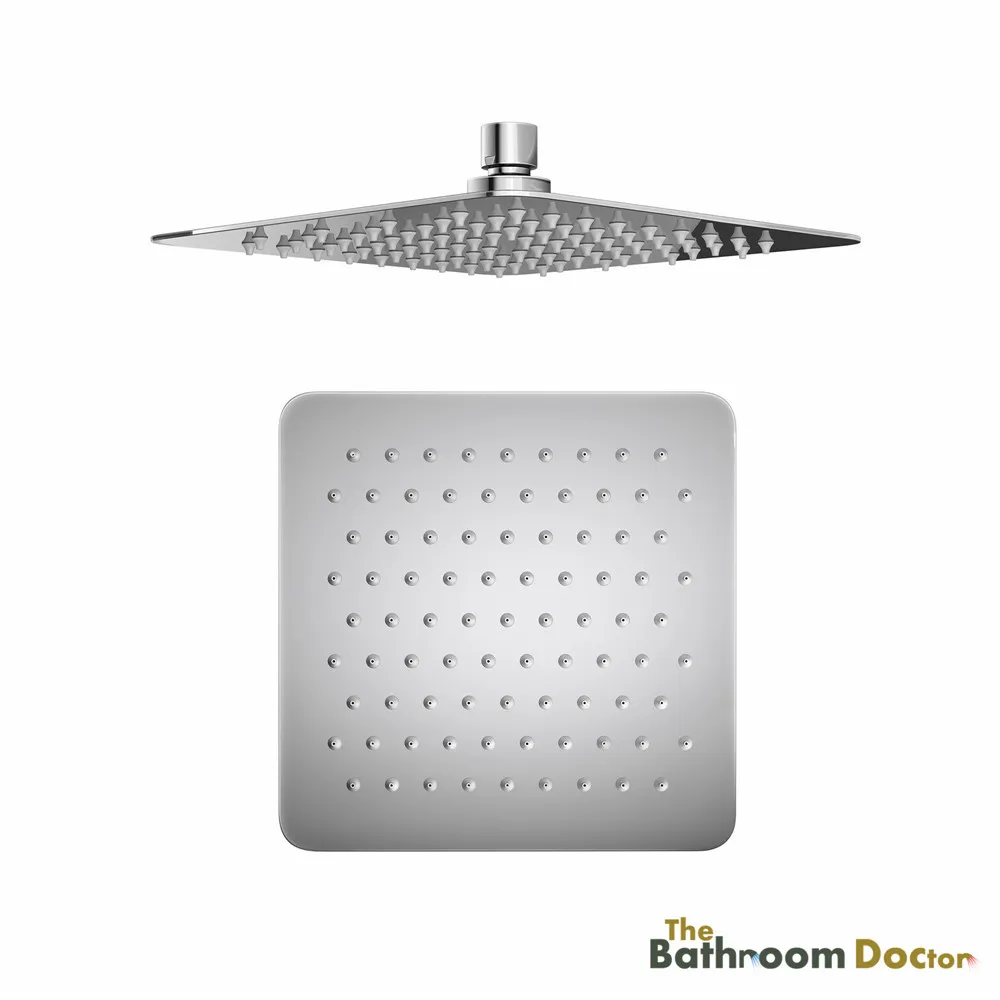 Square SHOWER HEAD 200x200mm SUS304 Stainless Steel Rainfall Chrome