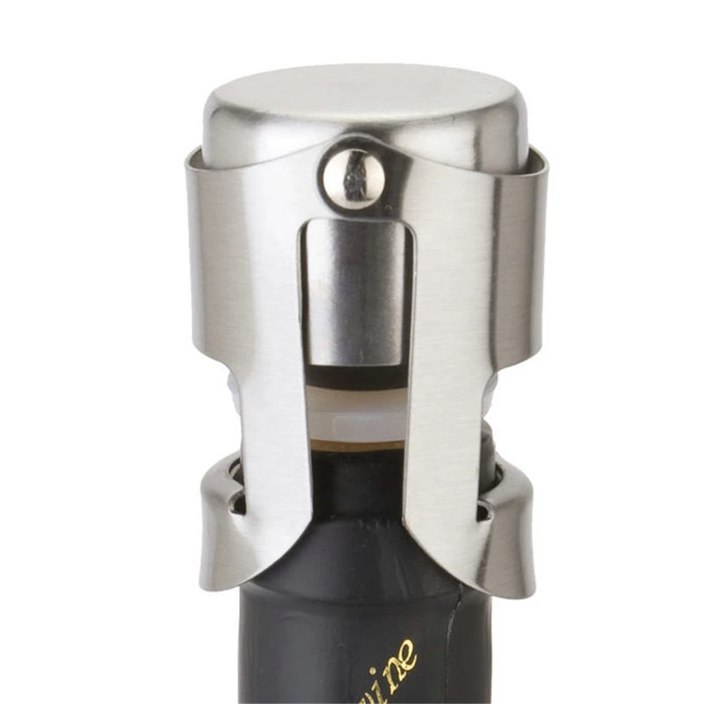 

1pc Portable Stainless Latches Champagne Sparkling Wine Bottle Stoppers Sealer Bar Wine Plug Liquor Spirit Flow Wine Bottle Cap