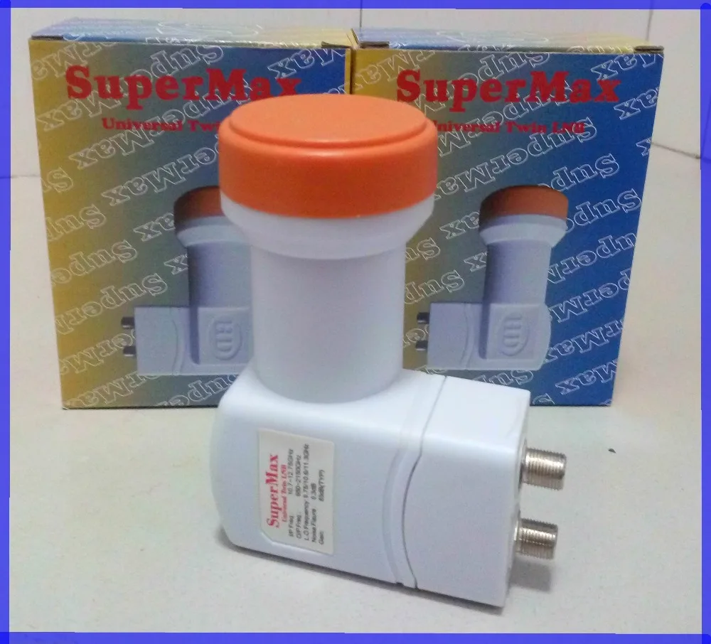 SuperMax Twin LNB лучший сигнал цифровой Full HD универсальный KU Band TWIN высокий коэффициент