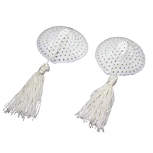 Женская сексуальность силиконовый Bling блесток в форме сердца Ленточки сосков клей пирожки бюстгальтер(белый