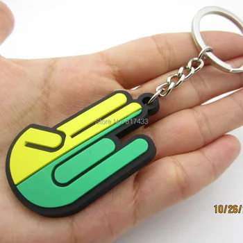 

10pcs Auto JDM flag car modification New Driver Badge WAKABA Shocker hand key chain Keychain Keyfob keyring