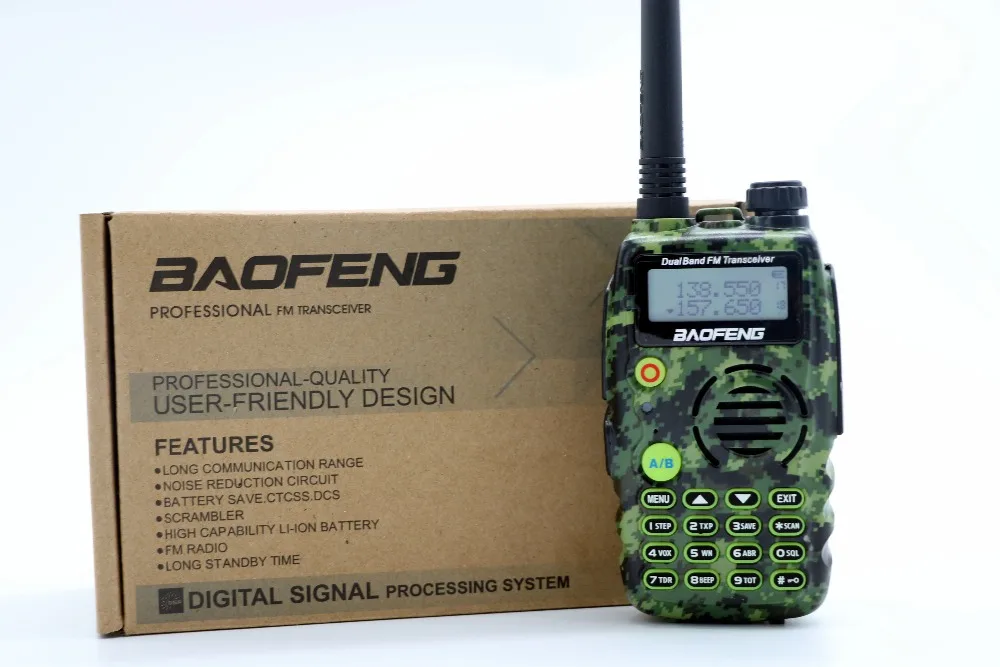 BaoFeng УФ-A52 pация UHF VHF Dual Band CB UVA52 радио 128CH VOX Камуфляж цвета Двойной Дисплей