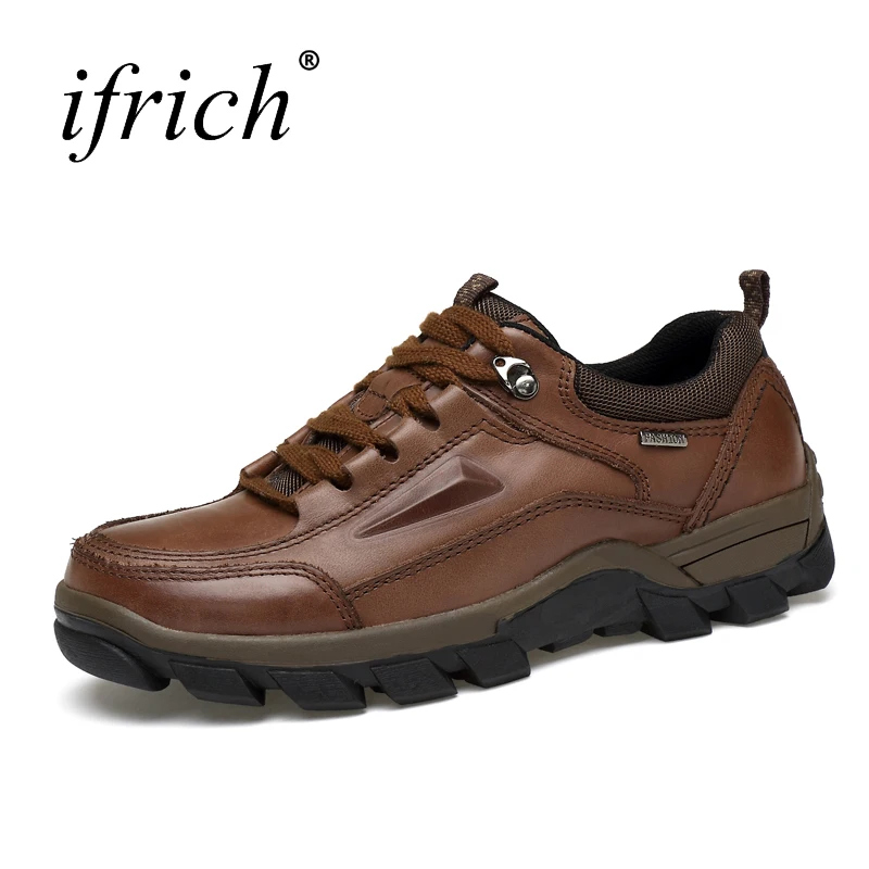 

2017 New Arrival Leather Casual Shoes Men Anti Slip Men Casual Sneakers Brown Lace Up Large Size Mens Low Sneakers