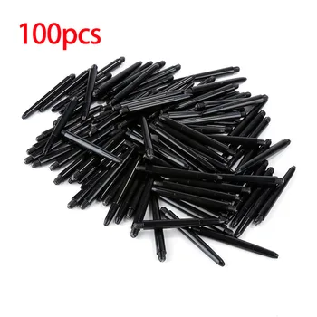 

100PCS Hot New Portable Duarble Top Quality Medium Black Plastic Soft Darts Stems Throwing Toy Game For Harrows Indoor