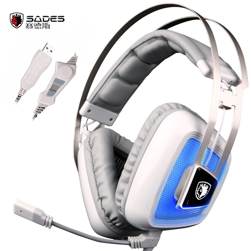 

100% Original Sades A8S Vibration Function 7.1 Surround Sound Professional Gaming Headphones Games Headset with Mic for PC Gamer