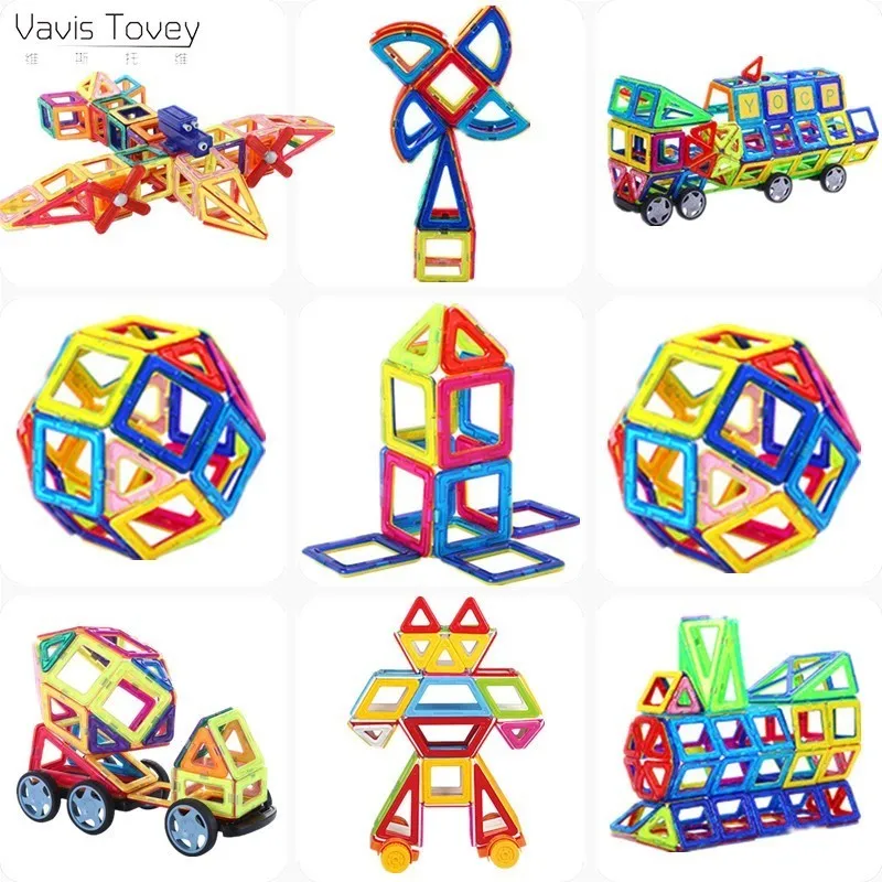 

Vavis Tovey 3D Magnetic Blocks Educational DIY Accessory Mini Sets Building Magnet Designer Constructor toddler Toys kids Gift