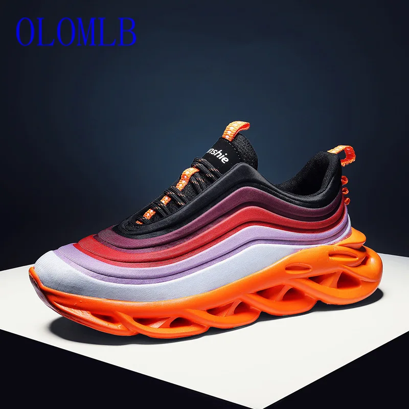 

OLOMLB 2019 New Fashion Men's Casual Shoes Male Sneakers Breathable Slip on Man Footwears Sapato Masculino Comfortable Shoes