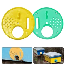 DLKKLB 30 шт. улей дверь пчеловода коробка пластиковый входной диск дышащий пластик соты двери пчеловодства инструменты оборудование