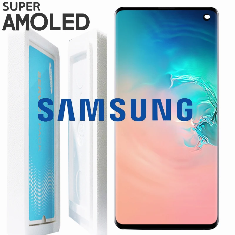 

ORIGINAL 1440*3040 LCD with frame for SAMSUNG GALAXY S10 G9730 Display S10+ Plus G9750 Touch Screen Digitizer Assembly