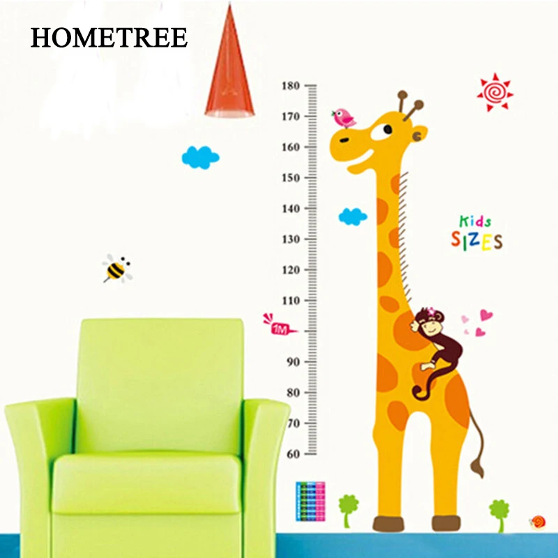 

HOMETREE Giraffe Measurement Child Height Scale Stickers Home Decoration Wall Stickers Giraffe Measurement Height Stickers H783
