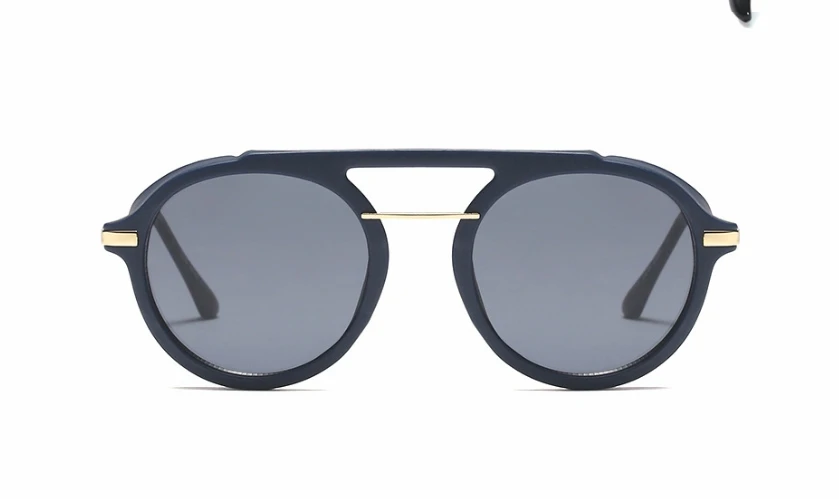 Паровые очки в стиле панк Солнцезащитные очки для мужчин и женщин ретро Оттенки UV400 Винтажные очки Oculos 45657 - Цвет линз: C6 blue black