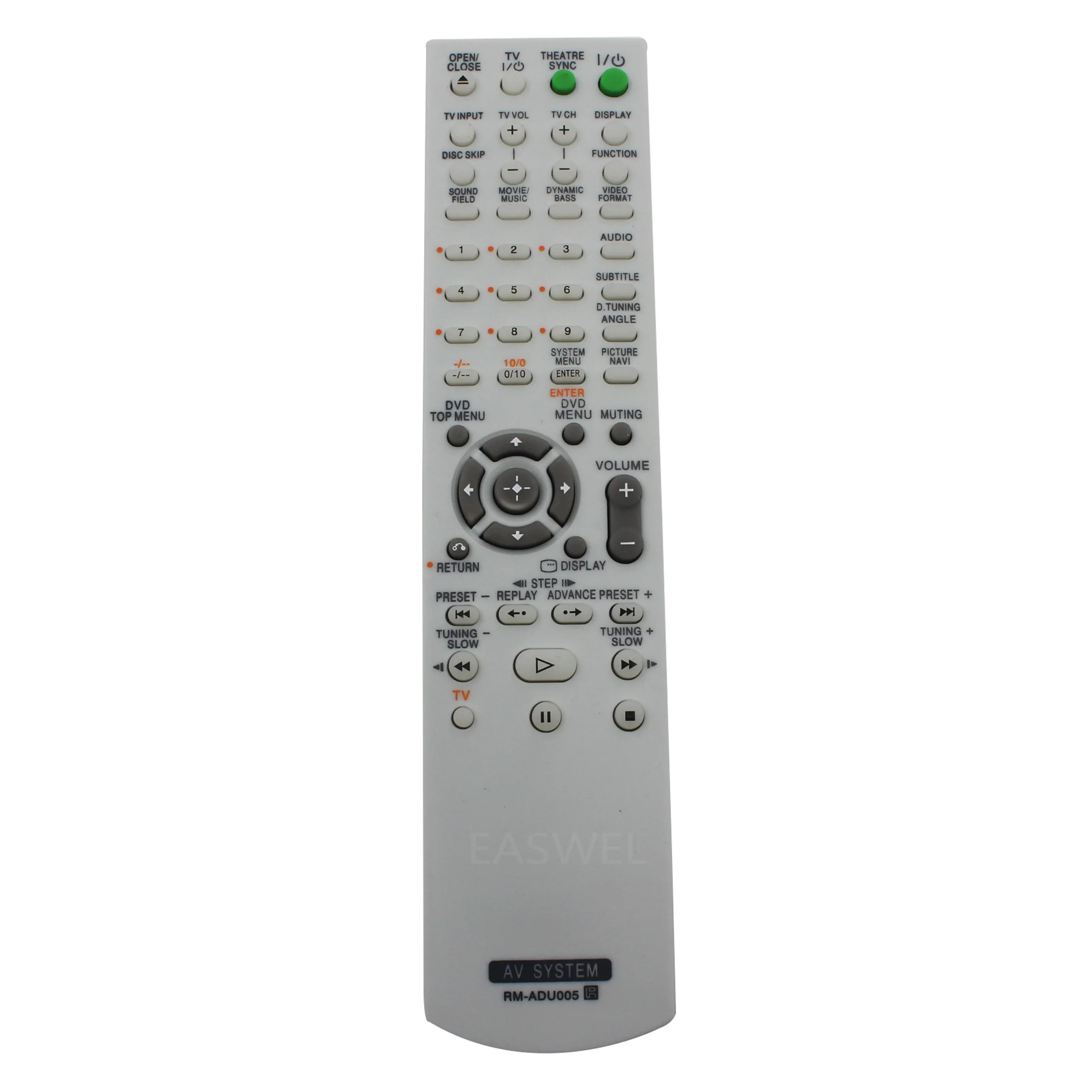 

RM-ADU005 Remote control for Sony DVD Home Theater System DAV-DZ630 HCD-DZ630 DAV-HDX265 Fernbedienung