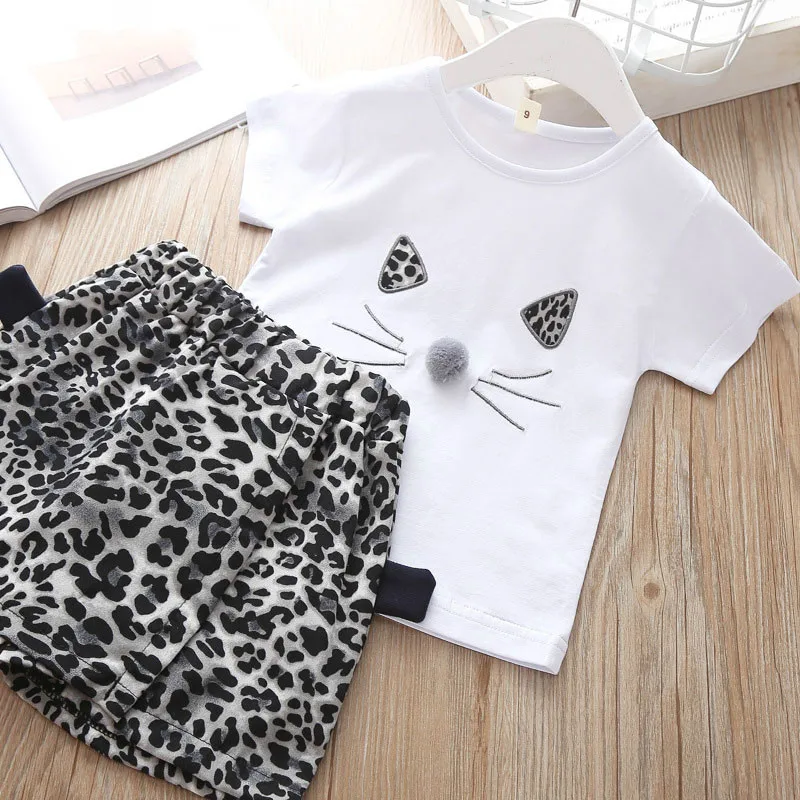 

Girls Clothing Set 2019 Summer Fashion New Girls' Clothes Children's Clothes Animal Cotton T-Shirt + pants Baby Kids Clothes Set