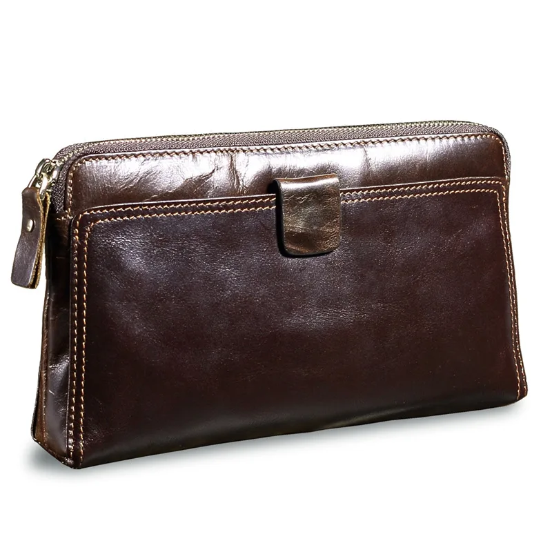 

Men's Wallet Clutch Bag Men's Leather Large Capacity Wallet Business Folder anti-theft Multi-function Leather Bag