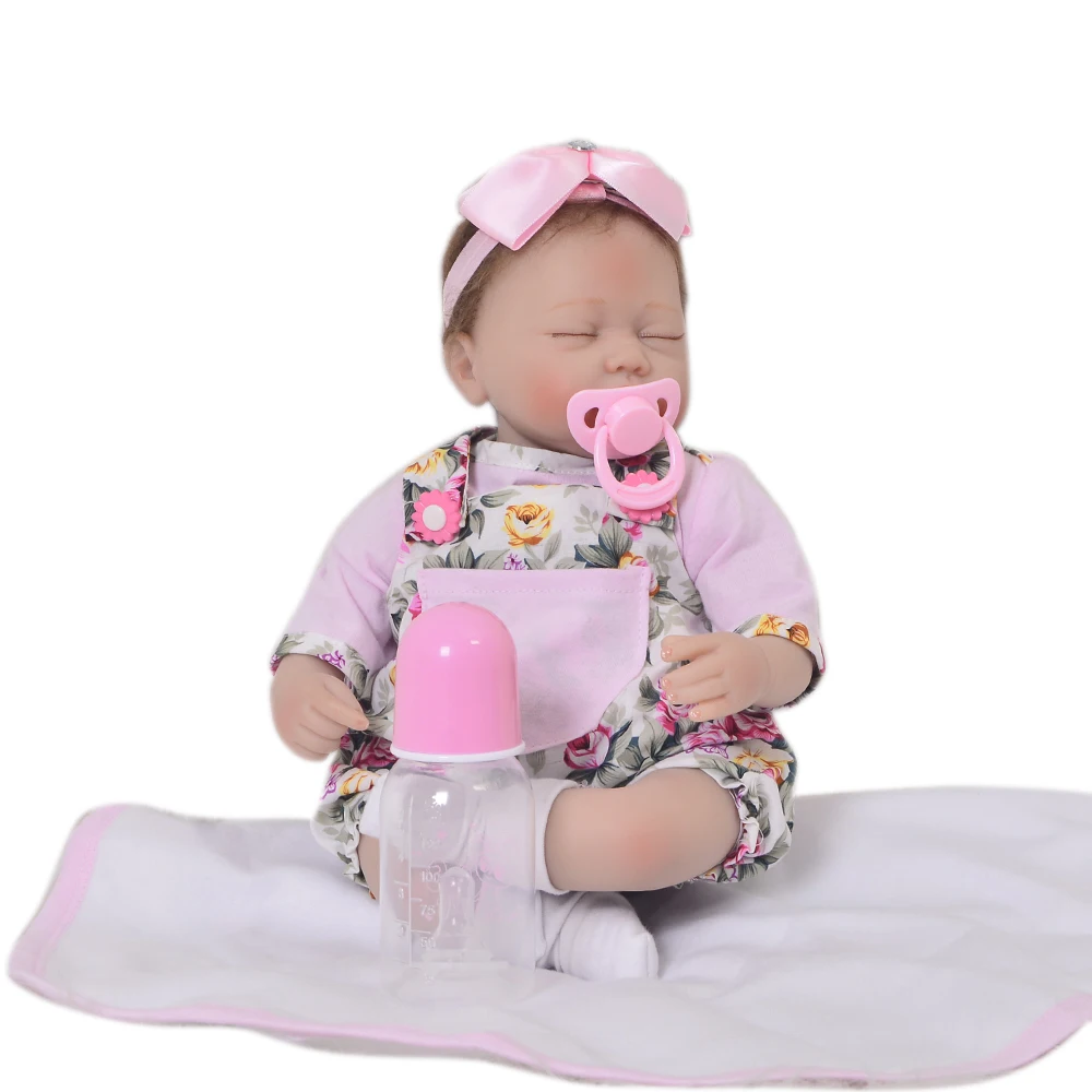 Реалистичные 17 дюймов игрушки Reborn Baby Doll 43 см мягкие силиконовые bebe куклы объятия Жираф Menina Brinquedo детский подарок на день рождения