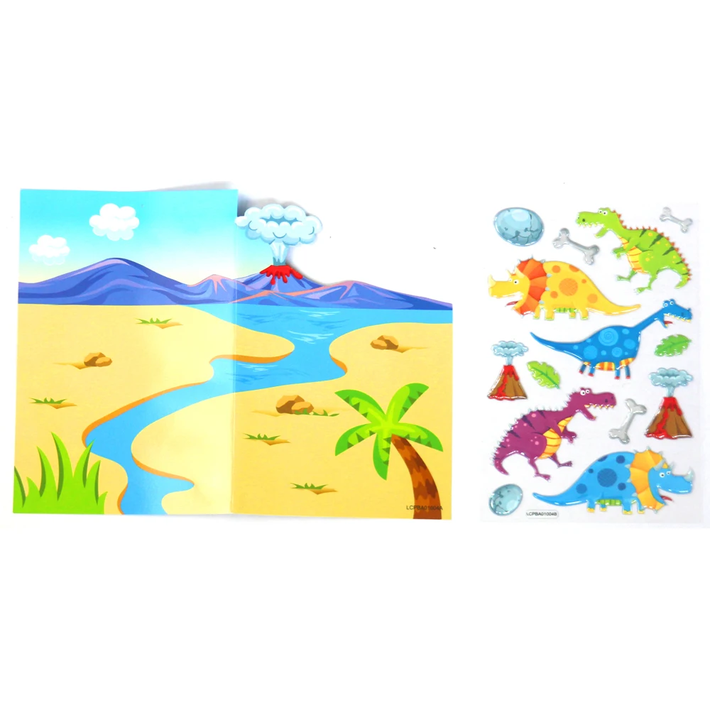 Kartun Dinosaur T Rex Gunung Berapi Kuno Kawaii Emoji Mainan Hadiah
