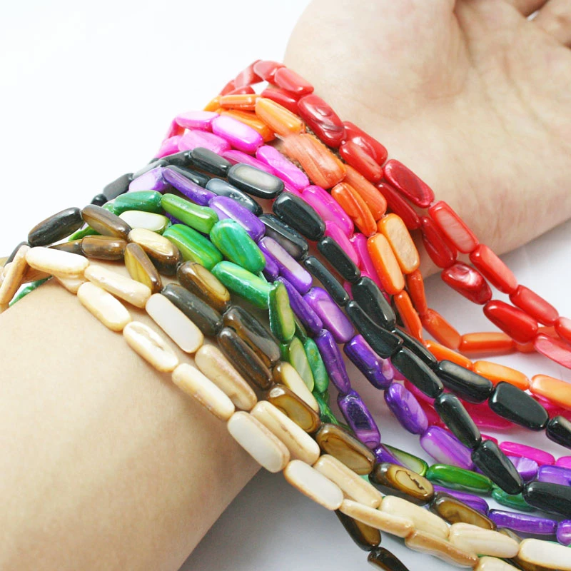 

5*13mm Approx 26pcs 8 Different Colors Natural MOP Shell Beads For Bracelets Necklaces Unique Jewelry DIY Free Shipping