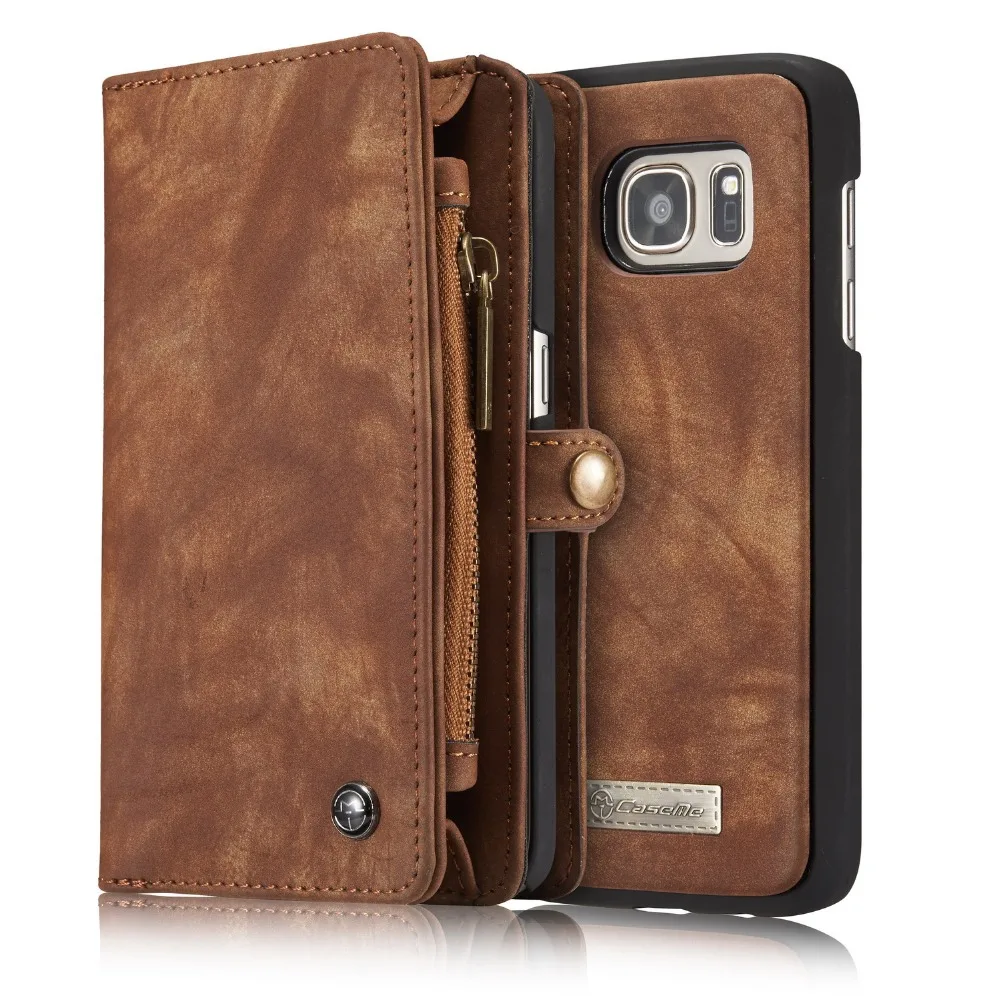 

Caseme For Galaxy S7 Case Luxury Detachable Zipper Wallet Cover Genuine Leather Case For Samsung Galaxy S7 S7 Edge Coque Capa