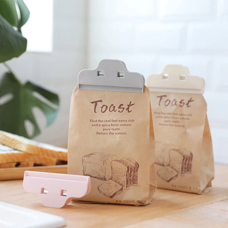 3Pcs/set Portable New Kitchen Storage Food Snack Seal Sealing Bag Clips Sealer Clamp Plastic Tool