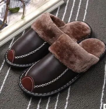 Домашние тапочки; обувь для пар; Мужская обувь; зимние тапочки; DB013 - Цвет: light brown
